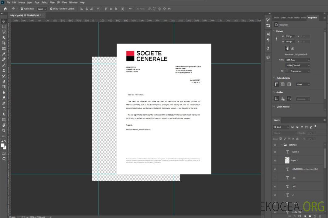 Référence Serbie , Société Générale , closure template